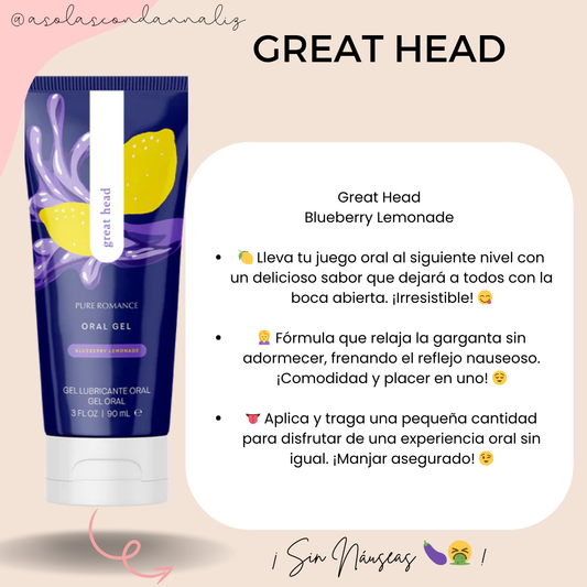 Great Head - Gel Oral para eliminar nauseas 🤢❌😜